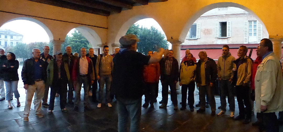 2014: "Platzkonzert" bei Platzregen am Lago Maggiore